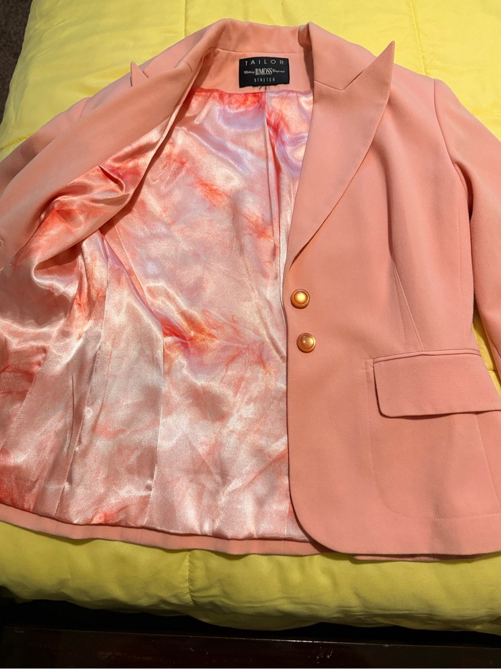 Tailor B. Moss Coral Pink Womens Blazer Jacket